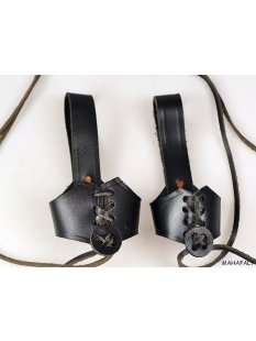 Gürtelhalter Horn flexi für Horn von 0,2 bis 0,4 Liter schwarzes Leder