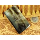 Horn Broschen. 6 cm = Code C dunkel rund