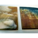 Hornplatten 90 x 60 mm rechteckig seidenmatt poliert