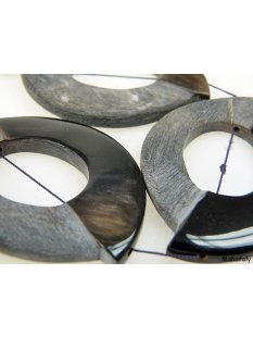 Hornscheibe Form Brille geschliffen und poliert 75x55 mm
