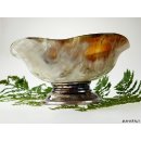 Horn Schale mit Fu&szlig; Hocamille, gewellt silver plated 15 cm