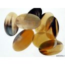 Hornplatten 40 mm in 5 Formen poliert einfarbig 2. Qualität - 25 %