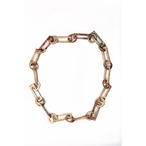 Horn Gliederkette Gayelala antik matt Fixlänge 120 cm = Code J