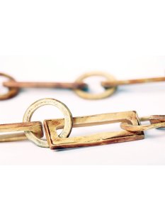 Horn Gliederkette Gayelala antik matt Fixlänge 120 cm = Code J