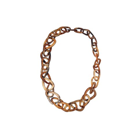 Horn Gliederkette Rivo2 antik matt geschliffen Fixlänge 90 cm = Code G