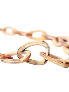 Horn Gliederkette Rivo2 antik matt geschliffen Fixlänge 90 cm = Code G