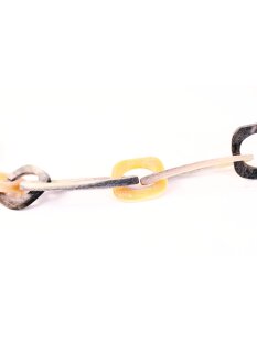 Horn Gliederkette Rivo4 gemixte Farben hell/dunkel matt poliert ca. 90 cm veränderliche Länge