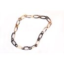 Horn Gliederkette Rivo4 gemixte Farben hell/dunkel matt poliert ca. 90 cm veränderliche Länge