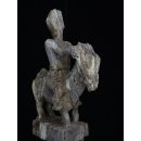 AL183 original AloAlo Grabstele der Mahafaly antik Reiter auf Pferd 165 cm cm ca. 1935 