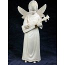 Skulptur Engel mit Gitarre weißes Fanazava Holz 25 cm = Code K
