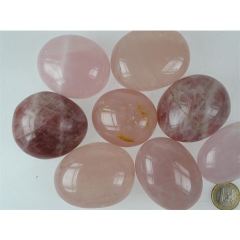 Qualität Madagaskar Ø 40-70 mm 500 g XXL Rosenquarz rosa Trommelsteine A 