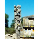 AL190 original AloAlo Grabstele der Mahafaly heiliges Zeburind 190 cm ca. 1955 