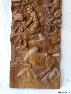 Wandrelief aus Palisanderholz vertikal Madagaskar 50 x 15 cm Restbest&auml;nde, dann nie wieder lieferbar !