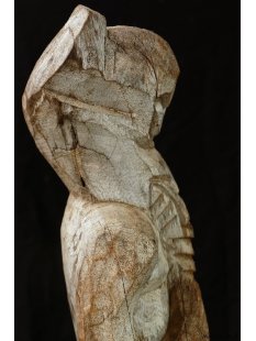 MF272 Vazimba Skulptur Reptilien Mensch 56 cm ca. 1960 