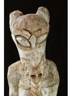 MF272 Vazimba Skulptur Reptilien Mensch 56 cm ca. 1960 
