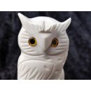 Knochenfigur Schnee Eule stehend 14 cm = Code E