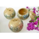 Vietnam Bambus Dose Thien mit Eierschalen belegt D: 13 cm = Code E