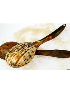 Horn Schöpflöffel Reislöffel Afrika geschwungen antik matt poliert 28 cm = Code C
