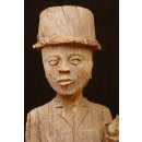AL03 original AloAlo Grabpfosten der Mahafaly Mann mit Hut 120 cm 1910 