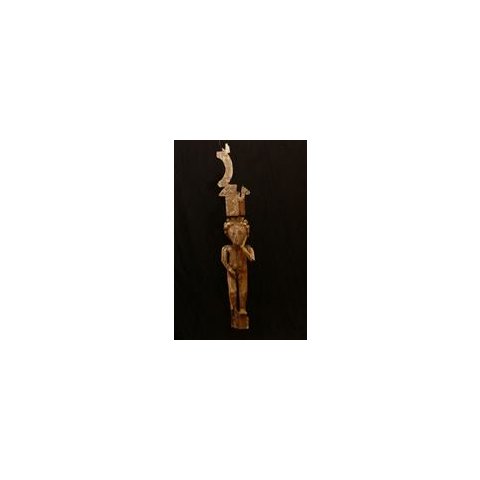 AL05 original AloAlo Fragment einer Grabstele der Sakalava antik nackte Frau 112 cm ca. 1900