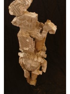 AL05 original AloAlo Fragment einer Grabstele der Sakalava antik nackte Frau 112 cm ca. 1900
