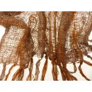 Seidenschal Halstuch handgewebt aus roher Wildseide Landybe 170 x 45 cm majestätisch selten