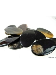 Hornplatten poliert 30 x 30 mm 2. Qualität - 25 % dreieckig