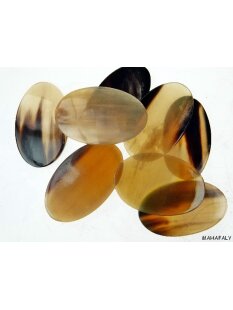 Hornplatten poliert 30 x 30 mm 2. Qualität - 25 % dreieckig