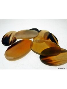 Hornplatten poliert 30 x 30 mm 2. Qualität - 25 % dreieckig