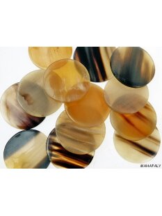 Hornplatten poliert 30 x 30 mm 2. Qualität - 25 % dreieckig