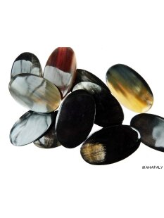 Hornplatten poliert 30 x 30 mm 2. Qualität - 25 % dreieckig