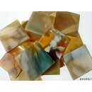 Hornplatten poliert 30 x 30 mm 2. Qualität - 25 % dreieckig