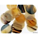 Hornplatten poliert 30 x 30 mm 2. Qualität - 25 % dreieckig