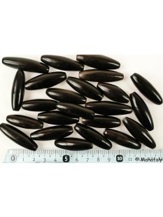 Hornperlen schwarz poliert 100 g oval lang 20 - 30 mm