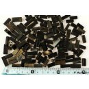 Hornperlen schwarz poliert 100 g Stab Cuboid 10 - 30 mm