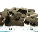 Hornperlen schwarz poliert 100 Gr. Platte rechteckig 20 - 30 mm