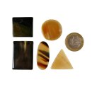 Hornplatten 20-30 mm in 4 Formen poliert einfarbig 2. Qualität - 50 %