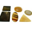 Hornplatten 25 mm poliert einfarbig 2. Qualität - 50 % dreieckig