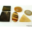 Hornplatten poliert 35 x15 mm 2. Qualität - 50 % oval