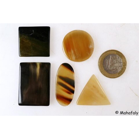 Hornplatten poliert 25 mm 2. Qualität - 50 % rechteckig