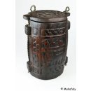Zafimaniry Ethno Reisbehälter, Honigfass, Vorratsröhre 25 cm zeitgenössisch