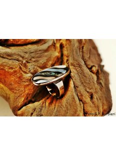 echte Abalone Perlmutt Ring Erestos4 Größe variabel 30 x 15 mm = Code C
