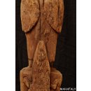 AL131 AloAlo Skulptur der Sakalava Grabpfosten Ibis mit Krokodil 83 cm ca. 1930 