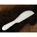 1x Perlmutt Buttermesser Ajax weiß irisierend 14 cm