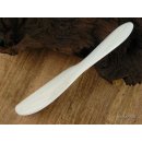 1x Perlmutt Buttermesser Ajax weiß irisierend 14 cm
