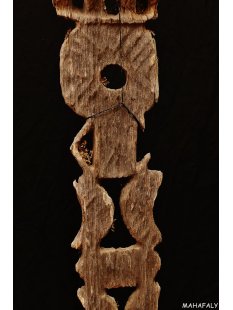AL135 original AloAlo Grabstele der Sakalava oder Mahafaly antik 2 Totenvögel 170 cm ca. 1925 