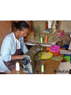 Raffia Bast Raphia Korb Harlekin vertikal Farbmix 32 cm