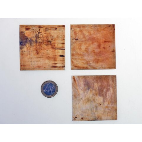 Hornplatten 60 mm quadratisch antik matt