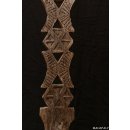 AL133 original AloAlo Grabstele der Sakalava oder Mahafaly antik 2 Totenvögel 155 cm ca. 1950 