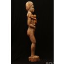 MF392 Skulptur der Sakalava nackte Frau mit Baby 122 cm ca.1950